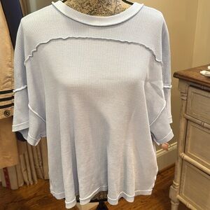 ME+EM Soft Blue Short Sleeve Women's Tee